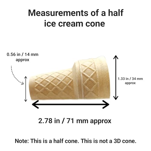 Ice cream half cone silicone mold, realistic ice cream cone flexible silicone mold - style: Half cone silicone mold