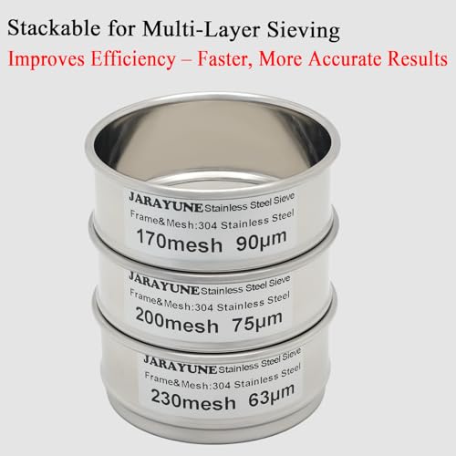 4 Inch 45 Mesh Stainless Steel Test Sieve, 0.4 mm Aperture - size: 45mesh (355µm)