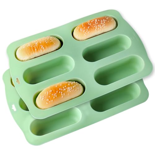 QELEG Hot Dog Bun Pan, 2 Pack