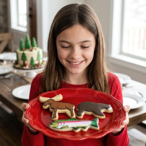 Ann Clark Mountain Wildlife Cookie Cutter Set of 3, Made in USA
