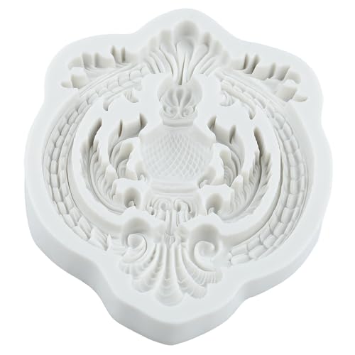 Baroque Silicone Molds Curlicues Scroll Relief Lace Fondant Mold - color: Style I