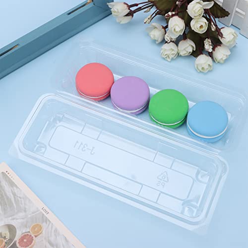 50 Clear Hinged Plastic Containers Sturdy To-Go Clamshell Food Containers
