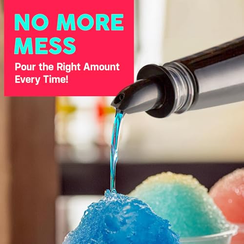 9 Pack Shaved Ice Molds for Hawaiian Shaved Ice Treats with Extra Lids and 3 Bottle Pouring Spouts. Freeze More Ice Pucks for Your Next Snow Cone Party. Fits S900A, S777 & More. - size: 3 Set Plus Spouts (Pack of 3)