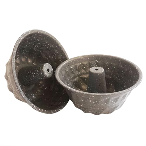 6 Inch Fluted Tube Cake Pan, Carbon Steel Small Ring Mold, Grey - color: 6 Inch - Gray - Fluted