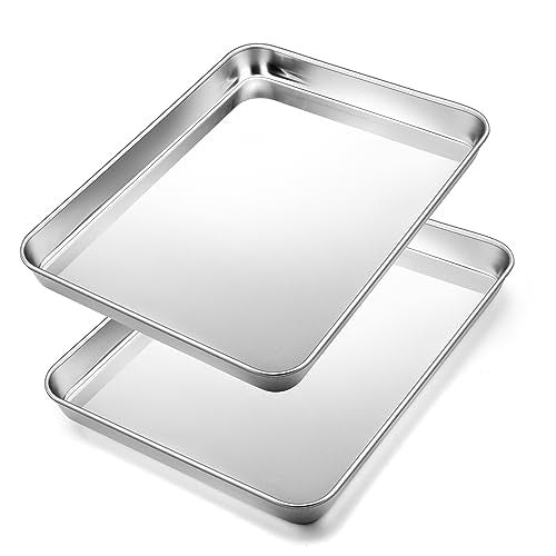 10.4"x8" Baking Sheet Pan(2Pcs), Joyfair Stainless Steel Toaster Oven Tray - size: 10.4"x8"