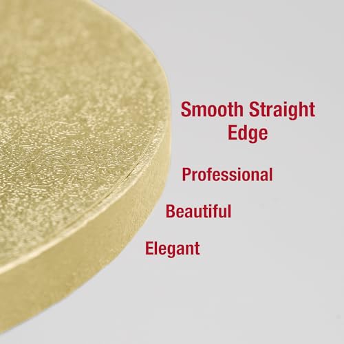 5Pcs 10 Inch Gold Round Cake Boards, 1/2inch Thick Sturdy Cake Drums with Smooth Straight Edges, Waterproof & Oil-Proof (Gold, 10") - color: Gold, size: 10"