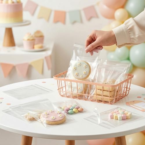 Cookie Bags, Clear Self Sealing Cellophane Bags 4x6 in, 200 Ct - size: 4 x 6 Inch