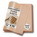 500PCS Unbleached Parchment Paper Sheets for baking, 12x16 Inch