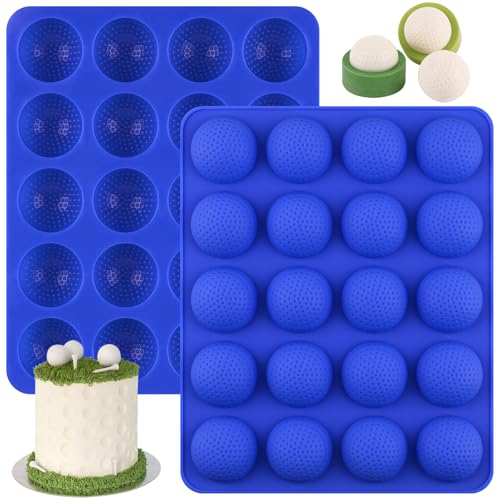 2 Pack Golf Ball Mold, Silicone Golf Ball Cake Pop Mold, Sphere Mold