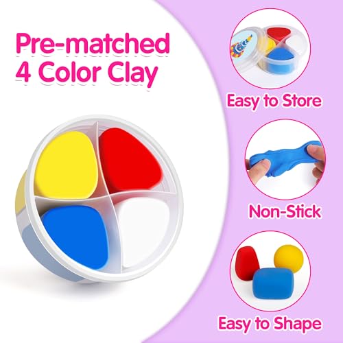 Helsort Air Dry Clay Kit, 12 Cake Modeling Clay for Kids, Tutorial Video - style: Clay Cake Kit