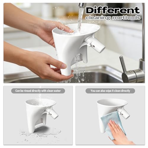 2026 New Flour Funnel for Kitchen Aid Mixer,Fits Tilt-Head 7 Qt (KSM150) - color: C White