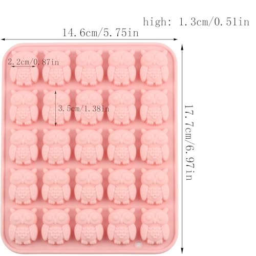 25 Cavity Owl Silicone Candy Molds