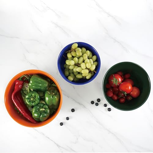 TP Melamine Mixing Bowl Set with Lids, Salad Bowl Set of 3, Aztec Bloom - color: Aztec Bloom, size: Large