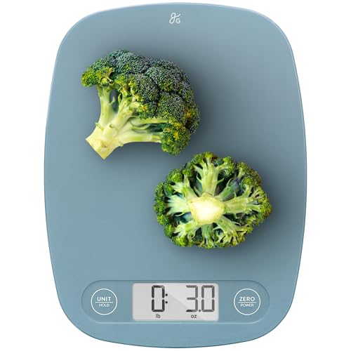 Greater Goods Food Scale, Slim & Compact Build, 1g Precision (Stone Blue) - color: Stone Blue