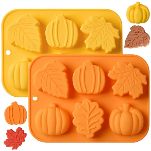 JOERSH Pumpkin Silicone Molds, 2Pcs