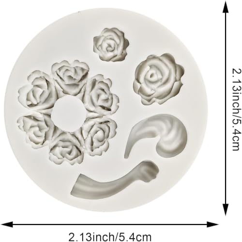 White Dessert Mold Food Grade Mini Rose Flower Teapot Mold Durable, Fondant and Gum Paste Molds,Candy Making Supplies