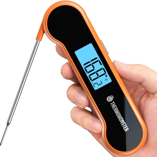 0.5 Sec Instant Read Meat Thermometer Digital for Cooking, Orange - color: Orange