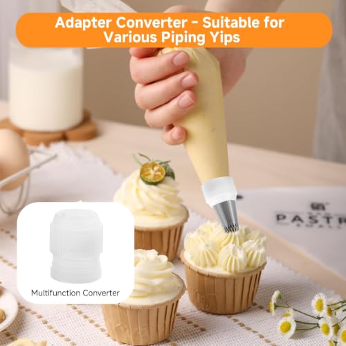 5 Pcs Large Piping Tips Set with Coupler - color: F02/F06/9FT/R22L