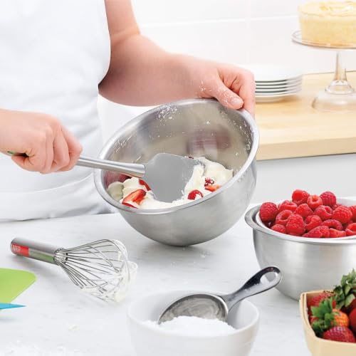 Tovolo Flex-Core Silicone Spatula, Stainless Steel Handle, Oyster Gray - color: Oyster Gray, style: Spatula