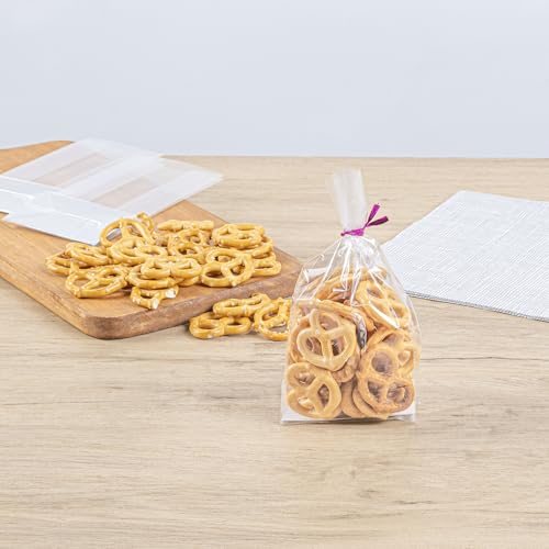 Restaurantware 3 x 2 x 6 1/2 In Clear Plastic Gusset Bags, 100 Count - size: 3" x 2" x 6.5" - Standard