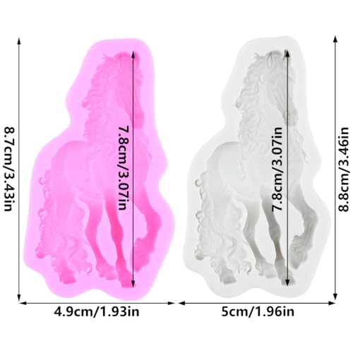 Horse Fondant Molds Running Horse Silicone Chocolate Mold Set Of 2 - color: Style R