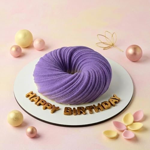 (6-Pack) 10" MDF Wood Laminated Cake Drums | 1/4 Inch Ultra-Slim Non-Bending Cake Board | Elegant White Top with Matte Black Studio Edges, Reusable & Grease-Proof Professional