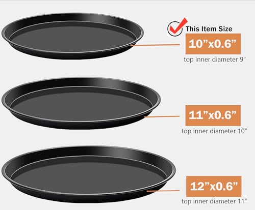 Round Cake Pan, 10 Inch Cake Pan Giant Shollow Baking Pan Round Sheet Cake Tray Pan for Christmas Baking - size: Round - 10 Inch