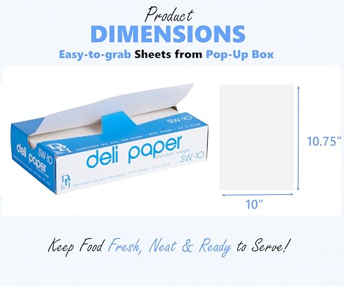 Durable Packaging 10" x 10 3/4" Interfolded Deli Wrap Wax Paper