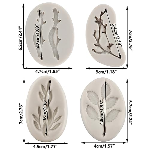 Tree Branch Silicone Mold Twig Branch Fondant Molds Set Of 4