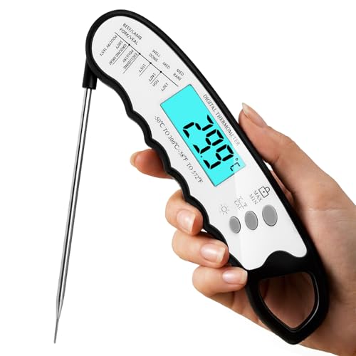 COOLMI Digital Meat Thermometer for Cooking, 2-4 Sec, Waterproof - color: Classic Model-Black