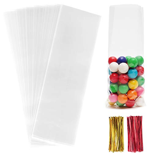 Cellophane Treat Bags 3x11 Inch 200 Pcs - size: 3x11 Inch (Pack of 200)