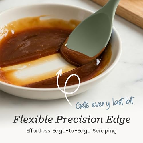StarPack Silicone Spoonula The All-Rounder 11 Inch - LFGB Spoon Spatula, 600°F Heat Resistant, BPA-Free - One-Piece Seamless, Dishwasher Safe - for Nonstick Cookware, Sage Green - color: Sage Green, size: Standard 11"