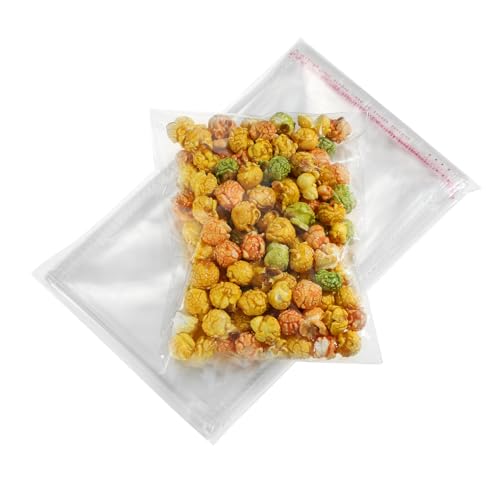 6"x9" 3.2Mil Clear Cellophane Bags Self Sealing Cookies Bags 200PCS Self Adhesive Resealable Cello Bag for Packaging Party Favors Gifts, Thick - color: 6"x9"-200PCS
