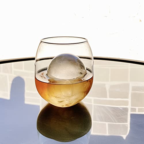 Silicone Ice Cube Trays, 2 Inch Square Ice Molds & Sphere Combo, BPA Free - color: Large 6+4 (Charcoal)