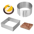 Adjustable Stainless Steel Cake Ring 2 Pack- 6 to 12 Inch