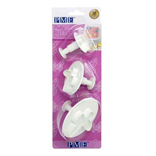 PME Butterfly Plunger Cutters-Pack of 3 Sizes, White, Standard (BU912)