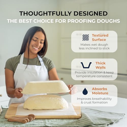 Sourdough Banneton Bread Proofing Basket Large 12" Oval Waffle 1kg - size: 1kg