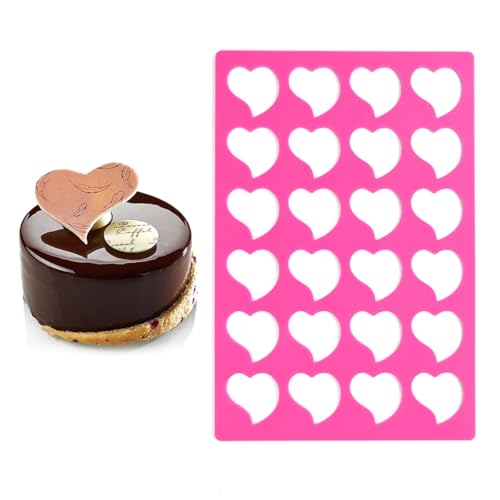 mostsom 3D Hollow Out Lace Mold Love Heart Shape Silicone Mould Lace Pad Exquisite Cake Decorating Grade Craft Mat Fondant Food Lace Cake 3D Mold Baking Sugar Paste Pastry Tools (E_ Love Heart) - size: E_ Love Heart