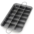 Kundalini Brownie Pan with Dividers,Non-stick Rectangular Baking Pan - color: Gray