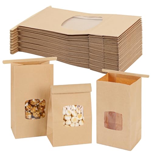 Moretoes 100pcs Small Bakery Cookie Bags with Seal,3.5x2.3x6.8In Treat Bags - size: 3.5*2.3*6.7inch