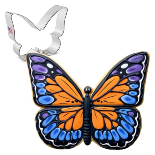 Ann Clark Cute Butterfly Cookie Cutter, 3" Made in USA - style: Cute 3" Butterfly