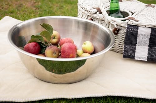 Fox Run Stainless Steel Mixing Bowl, Set of 3 Nesting Mixing Bowls - color: Stainless Steel, size: Set of 3 (4.25 - 10.75 Quart)