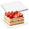 10 Pack 10 Inch White Square Cake Boards Grease Proof Heavy Duty Cardboard Base Disposable Trays for Desserts Pastries Display - size: 10''