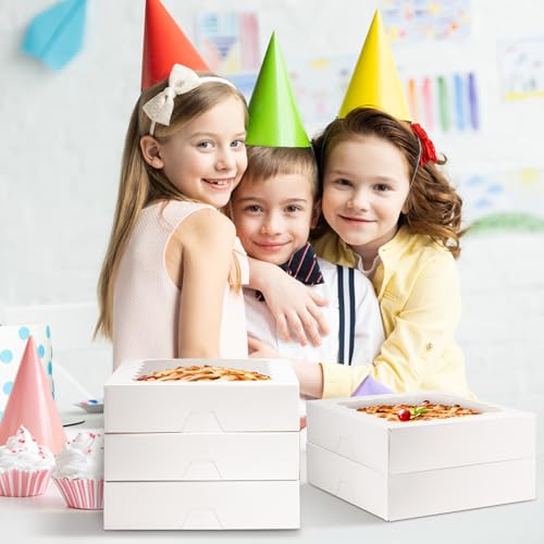 ZORRITA White Pie Boxes with Window, 20 Pack, 10" x 10" x 2.5" - size: 10"L x 10"W x 2.5"H