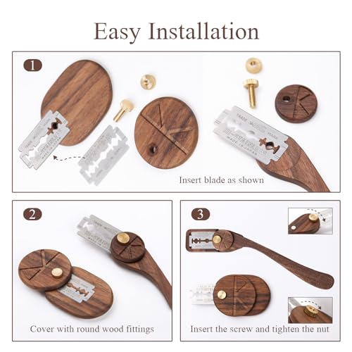 Bread Lame Set with Blade Cover, Two Scoring Knifes with 5 Feather Blades, Dough Scoring Tool for Bread Baking, Sourdough Scoring Tool Dexterous-Cut Series Lame Bread Tool (LUNA & ELEGANT) - style: Luna&Elegant with Cover