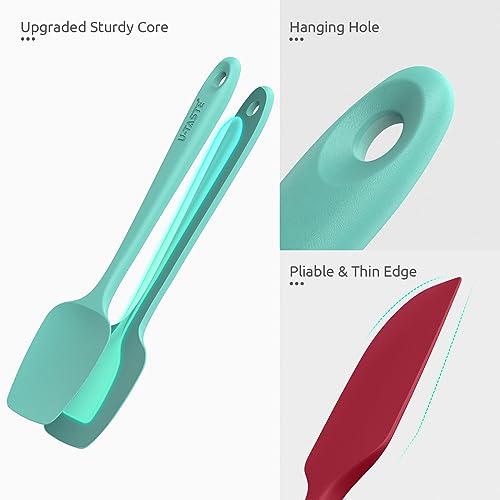 U-Taste Silicone Spatula Set 600°F High Heat Resistant, 4-Pcs, Multicolor - color: Multicolors