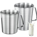 Stainless Steel Metal Measuring Cup w/Handle for Liquid,64&24oz - size: 64 oz+24 oz
