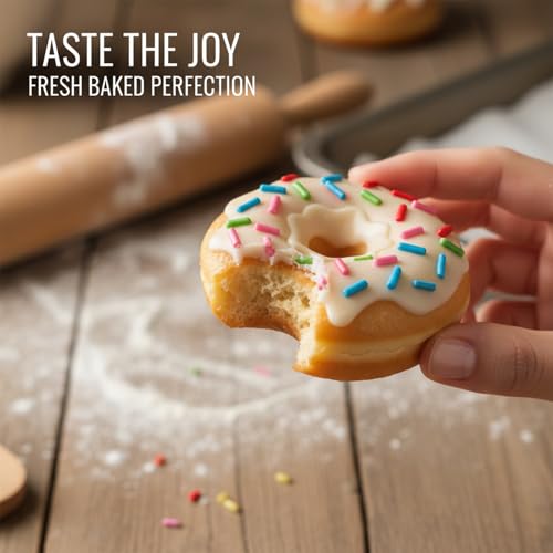 Silicone Donut Mold for Baking, 6 Cavity, 27.5 x 17cm - color: Grey-Donut