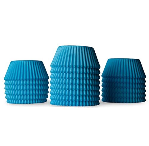 200 Paper Cupcake Liners, Muffin Liners or Baking Cups for Desserts, Muffins, Cupcakes and More Treats; Grease Proof, No Smell, Food Grade, Nut Serving Containers (Blue) - color: Blue