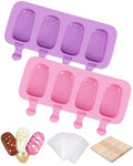 Ouddy Life Popsicle Molds Set of 2, Ice Pop Molds Silicone Cake Pop Mold - color: Purple, Pink